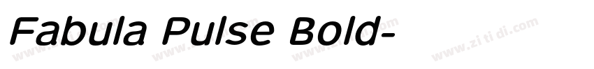 Fabula Pulse Bold字体转换